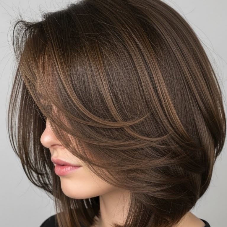 Angled Bob with Internal Layers