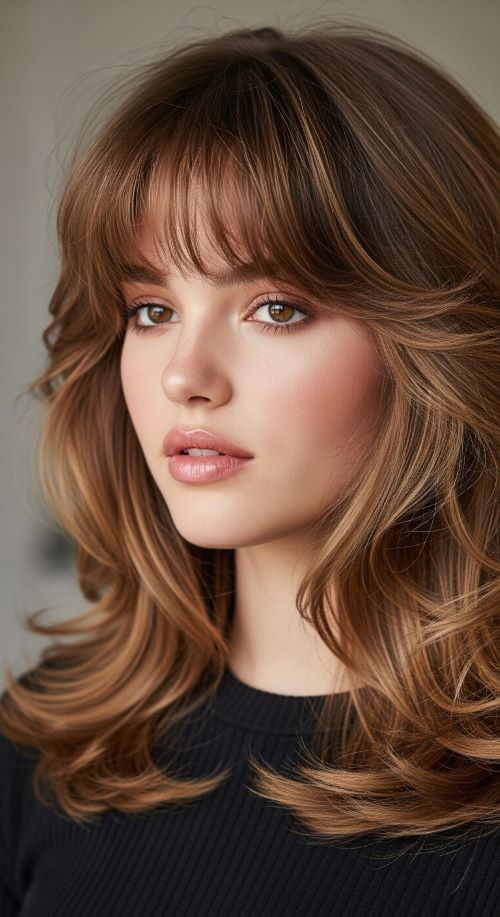 Curtain Bangs with Layers