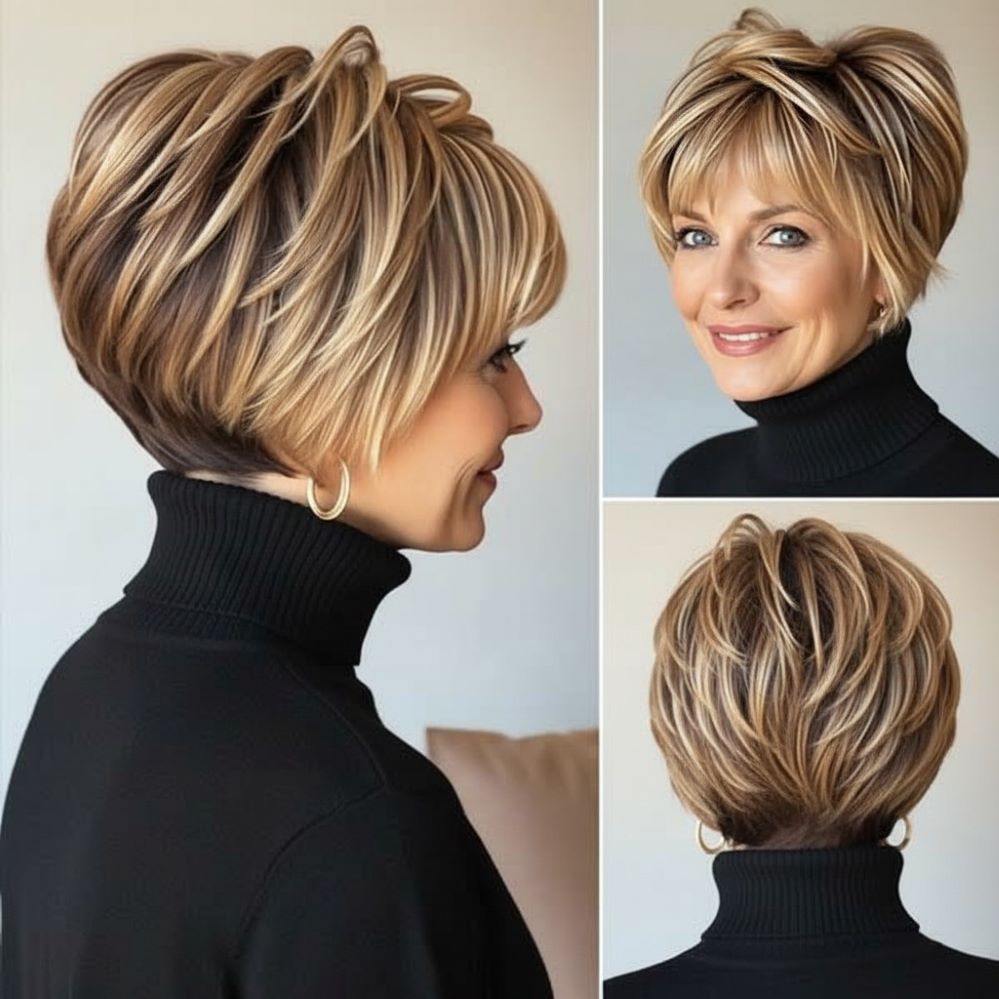 Layered Pixie Bob Hybrid