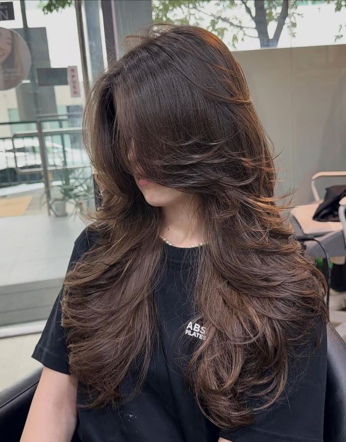 Long Hair with Step Layers