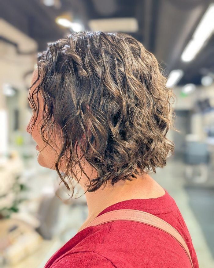 Short Curly Lob