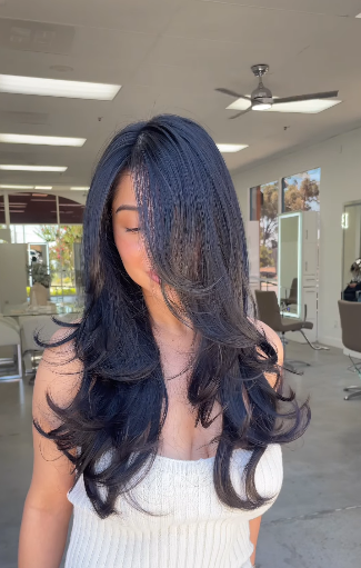 Side-Parted Layered Cut