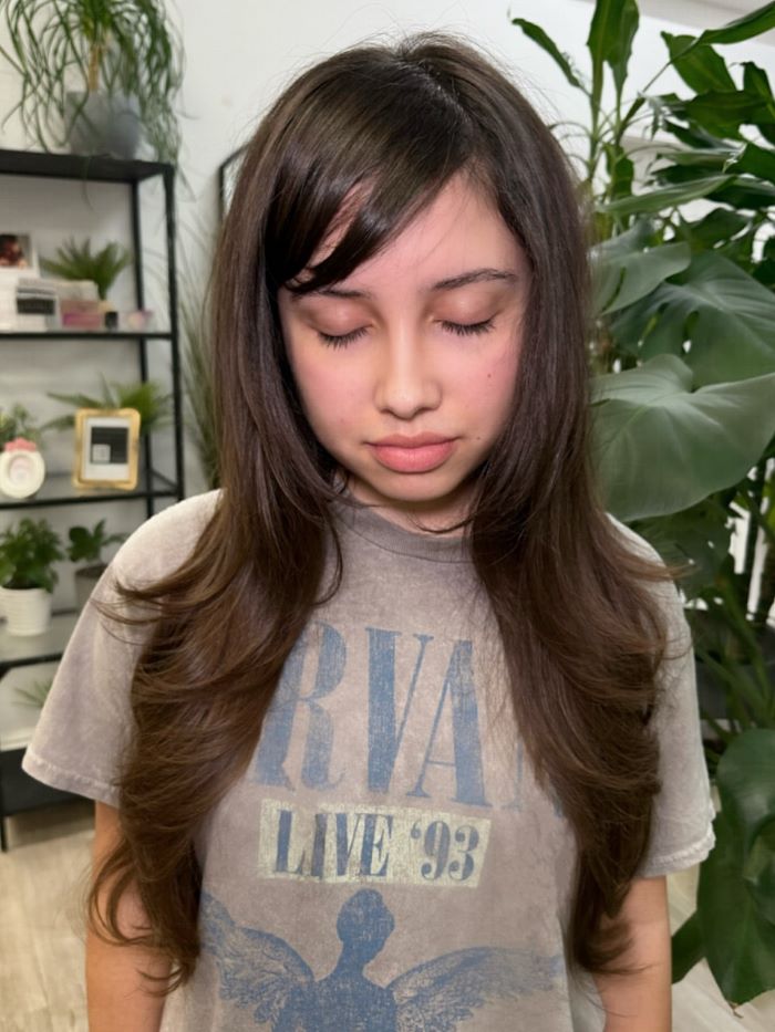 Side-Swept Bangs for a Classic Touch