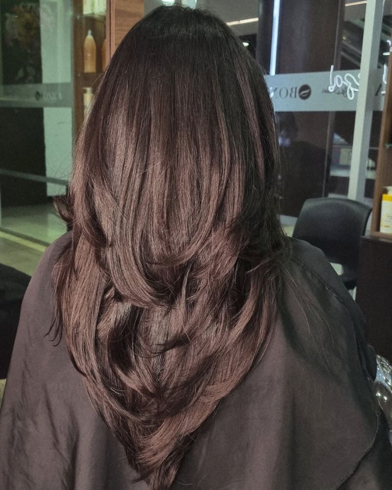 V-Cut for Long Wavy Hair
