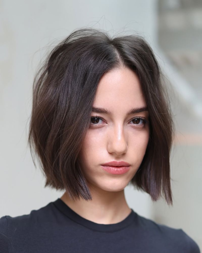 Blunt Cut with Side Part