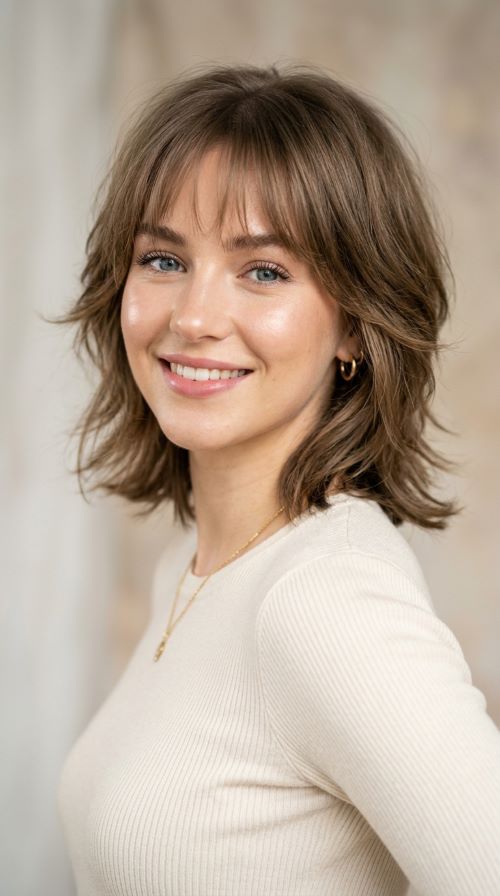 Feathered Layers with Light Bangs