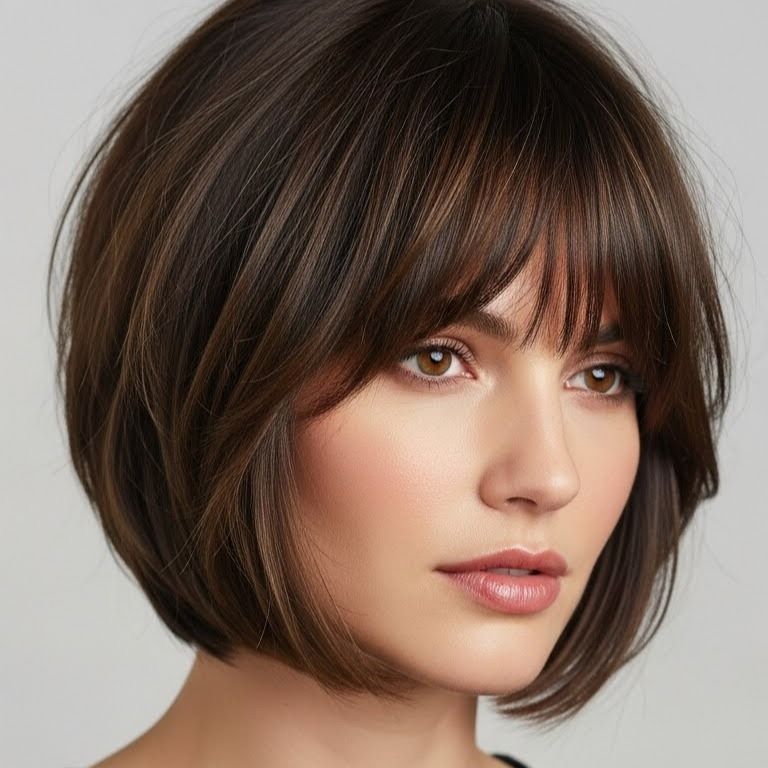 Layered Bob with Bangs