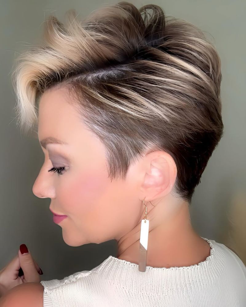 Side-Swept Pixie with Volume