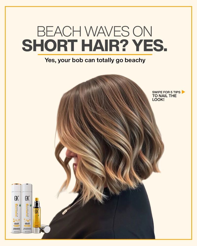 Tousled Beach Waves Short Bob